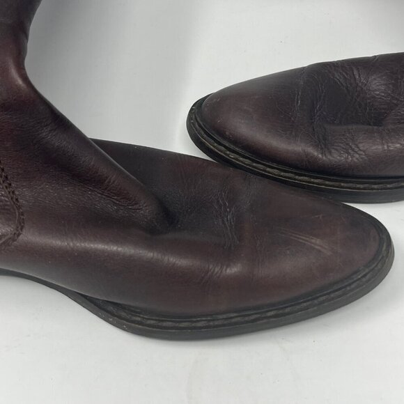DAVOS Gomma tall riding boots 10 women brown leather equestrian - Picture 8 of 11